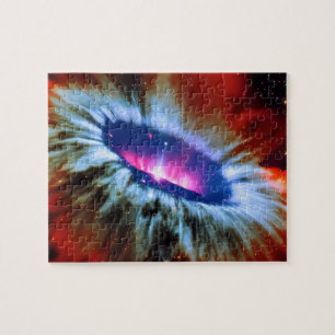 Puzzle Explosion cosmique de bleu rouge et rose dans le c