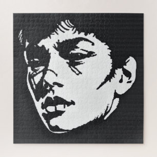 Puzzle Expression monochrome : Portrait gras