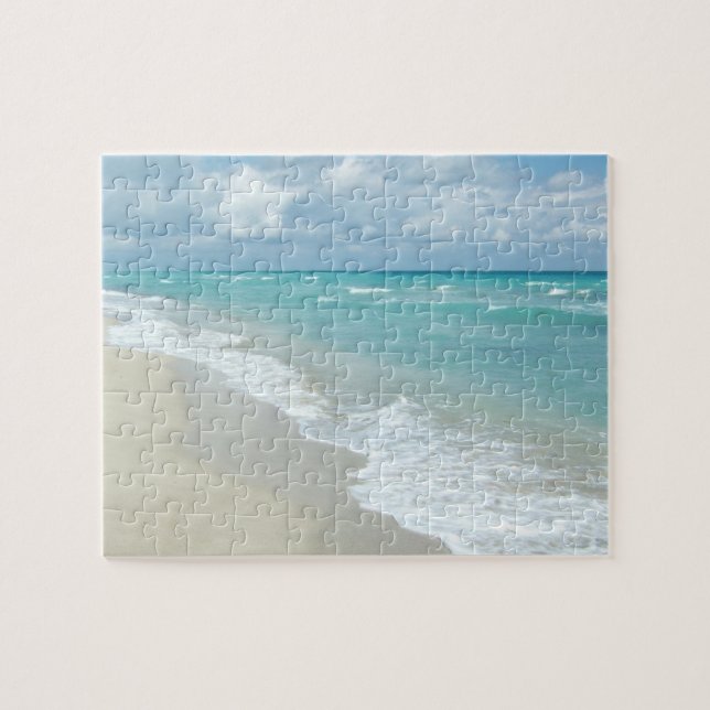 Puzzle Extreme Relaxation Plage Vue Sable blanc (Horizontal)