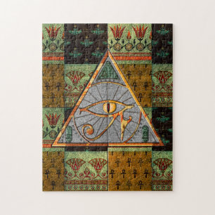 Puzzle Eye of Horus Pyramid & Ancient Egyptian Pattern