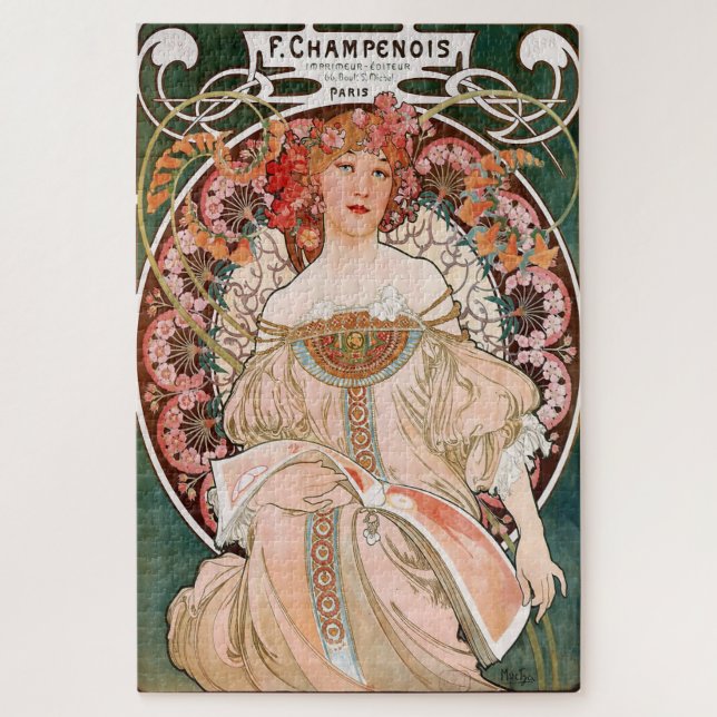 Puzzle F. Champenois Imprimeur-Éditeur par Alphonse Mucha (Vertical)