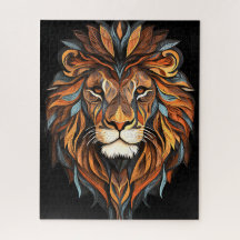 Face de lion avec crinière