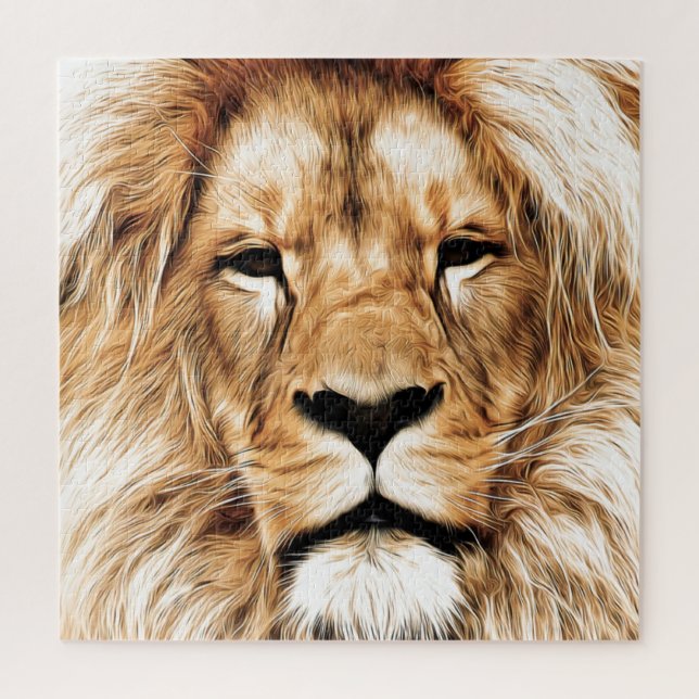 Puzzle face Lion (Vertical)