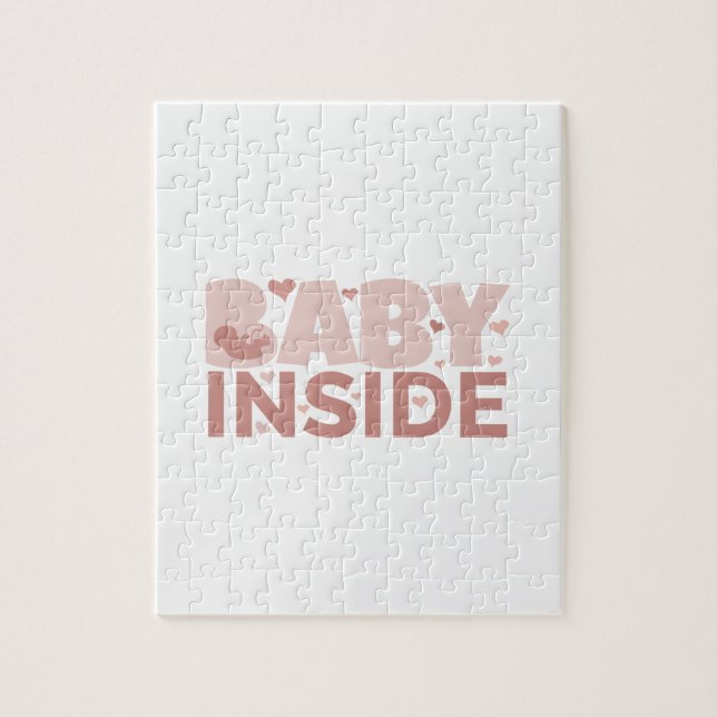 Puzzle Faire-part de grossesse bébé enceinte du foetus (Vertical)