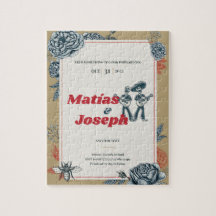 Faire-part de mariage Calaveras (Gay) (Couleur 4)