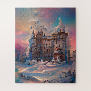 Puzzle Fairytale World, Château d'hiver, Château de neige