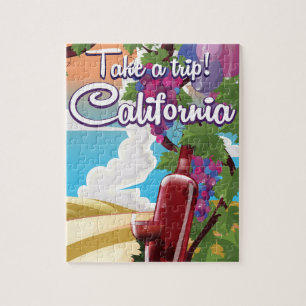 Puzzle Faites un voyage ! Affiche de voyage pour le vin v