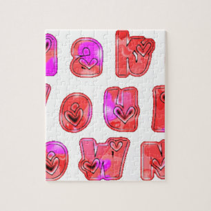 Puzzle Faites votre propre coeur Art Design d'impression