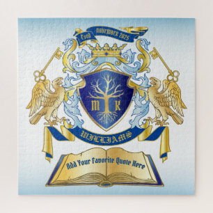 Puzzle Faites votre propre Emblem Arbre Livre Clé Couron