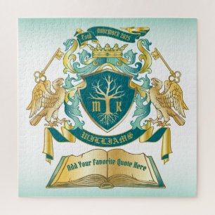 Puzzle Faites votre propre Emblem Tree Livre clé Couronn