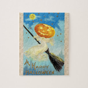 Puzzle Falln Happy Halloween sorcière Citrouille