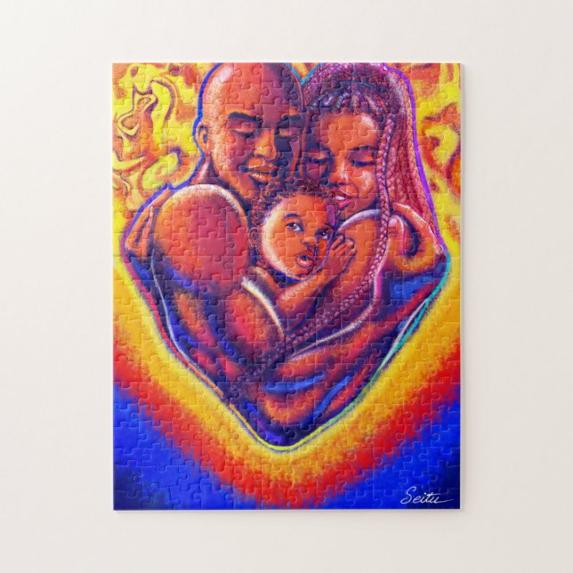 Puzzle Famille afro-américaine (Vertical)
