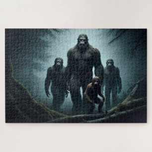 Puzzle Famille Bigfoot, Sasquatch, créatures mythiques