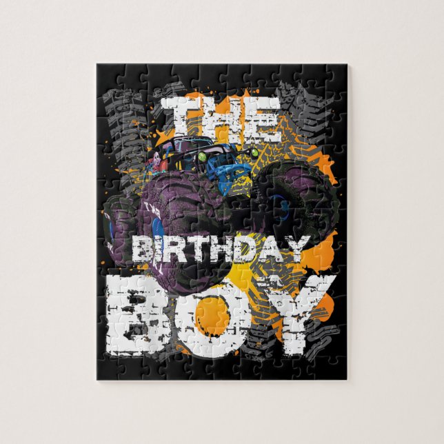 Puzzle Famille de jumelage de camions Monster Boy Birthda (Vertical)