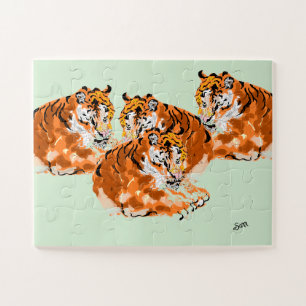 Puzzle : Famille de Tigres