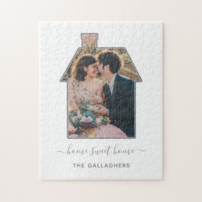 Puzzle Famille Photo Maison Forme Mariage de chauffage do (Vertical)