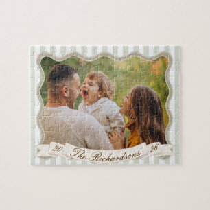 Puzzle Famille Photo Nom Année Rayures Vert Prépa Personn