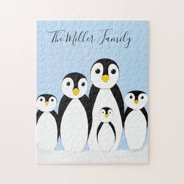 Puzzle Famille Pingouin mignonne (Vertical)