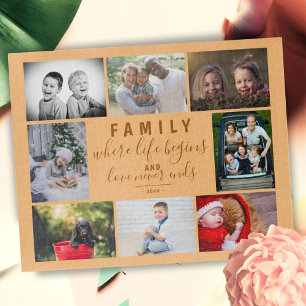 Puzzle Family 8 Photo Collage Dire Script