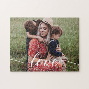 Puzzle Family Love Script Photo personnalisée