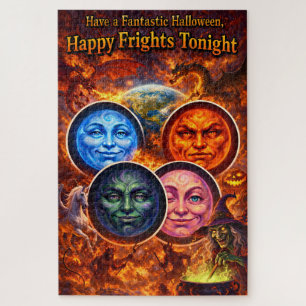 Puzzle fantaisiste d'Halloween céleste de 1000 piè