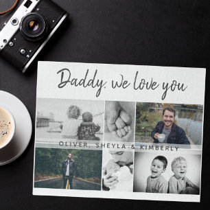 Puzzle Father with Kids and Family Dad Photo Collage