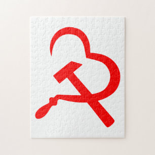Puzzle Faucille Et Marteau, Cœur, Amour, Communisme