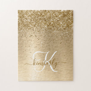 Puzzle Faux Gold brossé Parties scintillant métallique Im