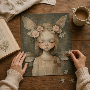 Puzzle Fée vintage shabby chic floral pastel