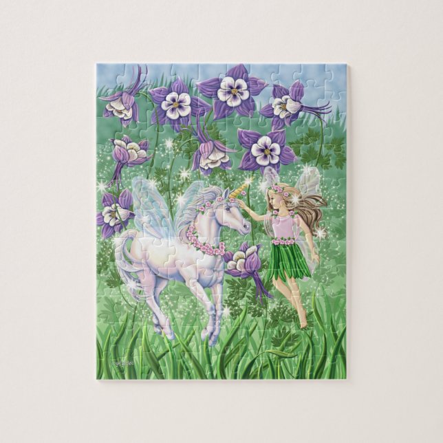 Puzzle féerique de licorne (Vertical)