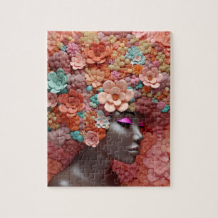 Puzzle Femme afro-américaine Reine noire Melanin Poppin