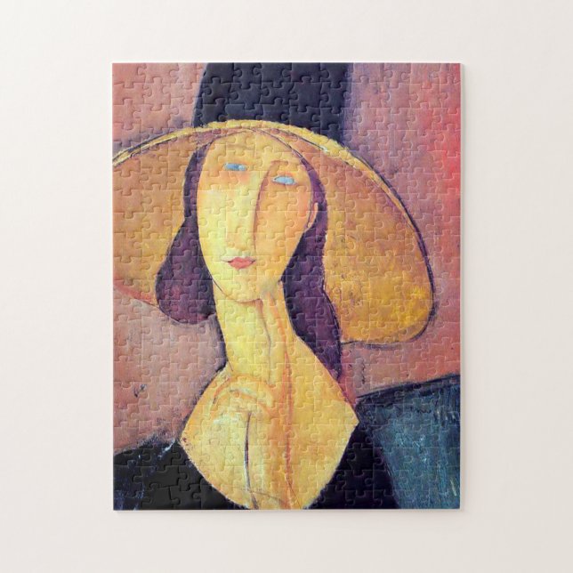 Puzzle Femme avec grand Casquette, Modigliani (Vertical)