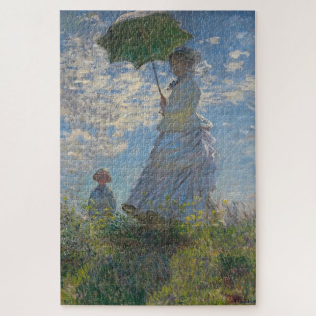 Puzzle Femme avec parasol - Madame Monet et son fils (Vertical)
