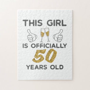 Puzzle Femme Cette fille officiellement 50 ans 50e annive
