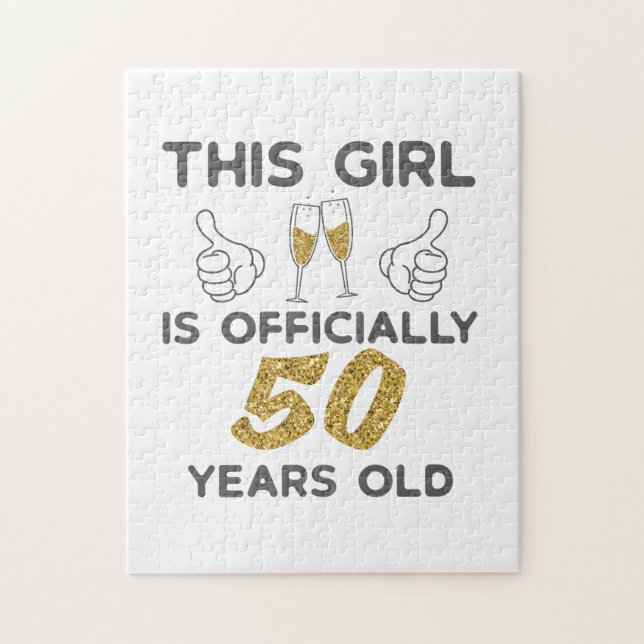 Puzzle Femme Cette Fille Officiellement 50 Ans 50ème Anni (Vertical)