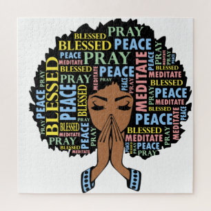 Puzzle Femme chrétienne noire priant femmes melanine prie