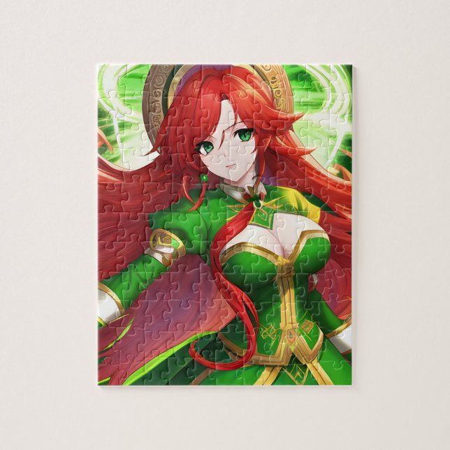 Puzzle Femme de l'Anime de la Saint-Patricks Day (Vertical)