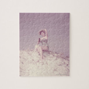 Puzzle Femme détendant sur la plage
