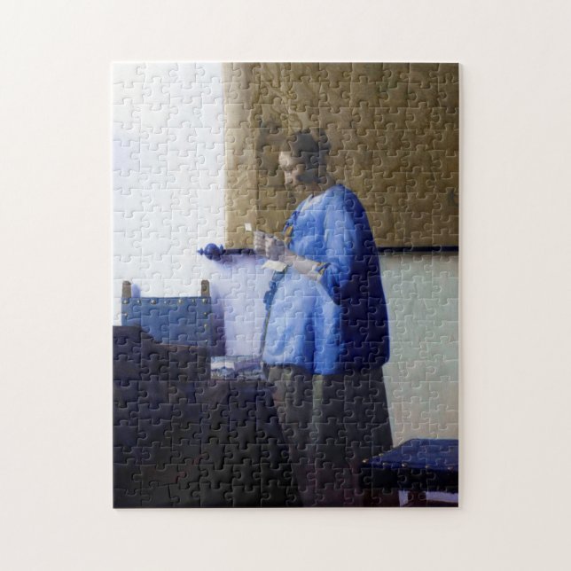 Puzzle Femme en bleu, Johannes Vermeer (Vertical)