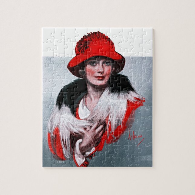 Puzzle Femme en Casquette rouge (Vertical)
