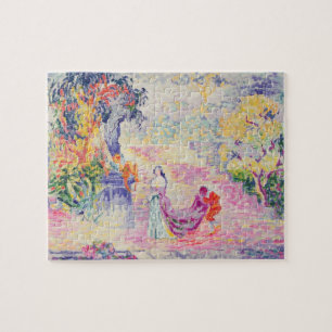 Puzzle Femme en parc, 1909 (huile sur la toile)