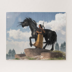 Puzzle Femme Guerrier et Cheval de Guerre