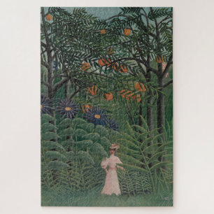 Puzzle Femme marchant dans une forêt exotique, Henri Rous