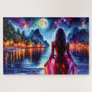Puzzle Femme mystique sous l'art des reflets de la pleine