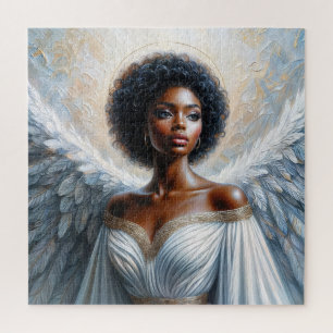 Puzzle Femme noire afro-angélique avec halo