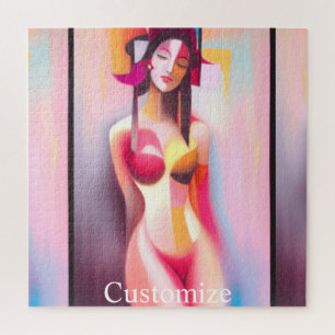 Puzzle Femme posant les yeux fermés à Thunder_Cove