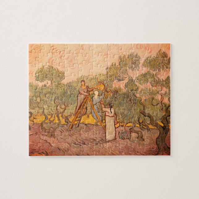 Puzzle Femmes cueillant des olives par van Gogh : (Horizontal)