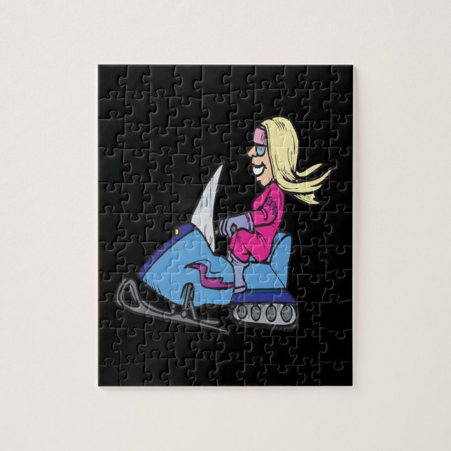 Puzzle Femmes Snowmobiling (Vertical)