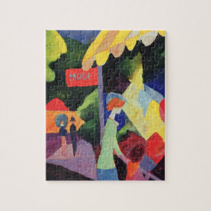 Puzzle Fenêtre à la mode par August Macke, Fauvisme vinta