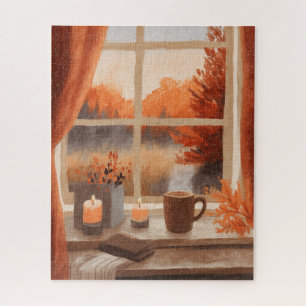 Puzzle Fenêtre automne confortable